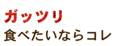 ガッツリ 食べたいならコレ